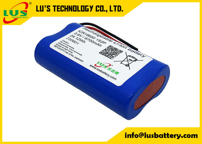 Lítio Ion Rechargeable Battery Pack do bloco 3.6V 6700mAh da bateria ICR18650 18650 3350mah 6700mah