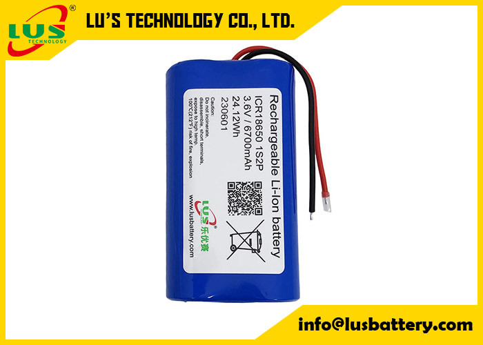 bloco recarregável customizável 18650 da bateria de lítio da bateria de lítio 3.7v 18650 5200mah 1S2P 3.7V 5200mAh