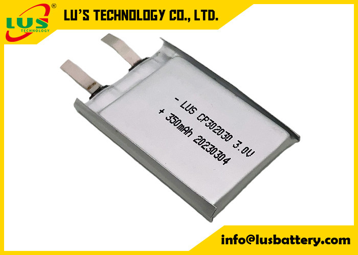 Substituição da bateria de lítio da pilha do malote da bateria Cp302030 do dióxido do manganês do lítio para a pilha 3v 350mah da moeda