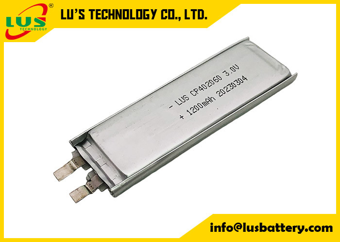 Pilha CP402060 do malote Limno2 3,0 volts 1200mah para a bateria do CMOS com 10 anos de vida útil