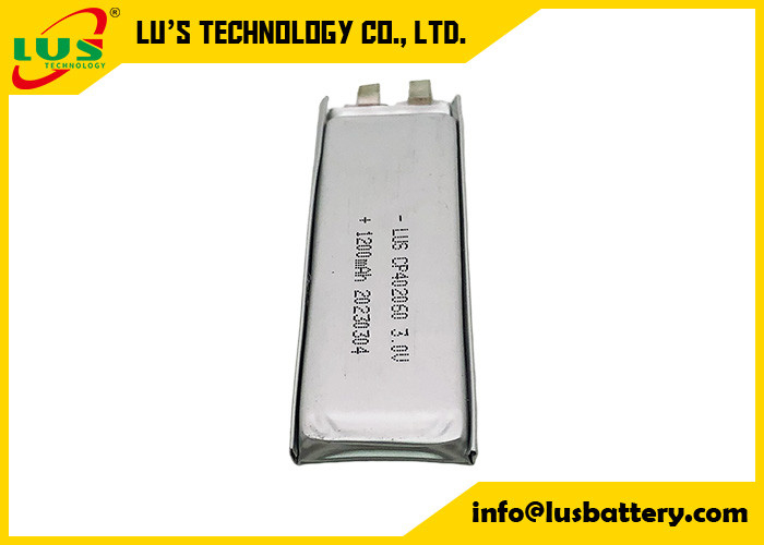 Pilha CP402060 do malote Limno2 3,0 volts 1200mah para a bateria do CMOS com 10 anos de vida útil
