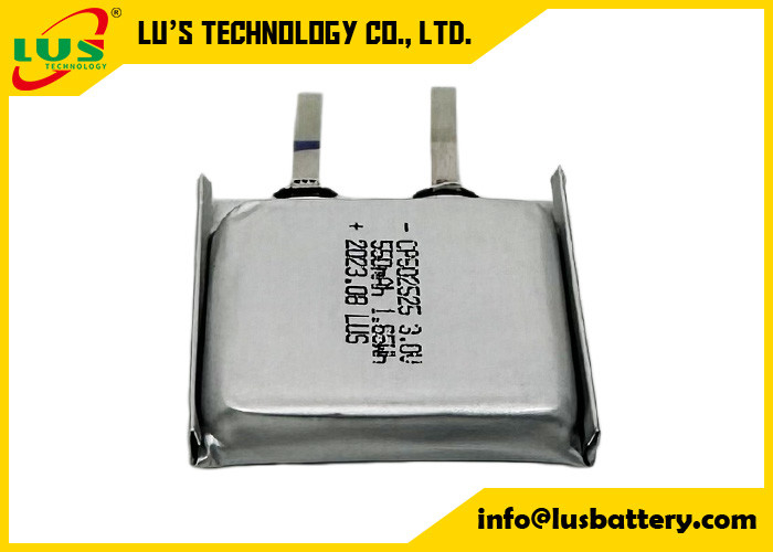 Bateria preliminar 550 Mah Lithium Battery Non-Rechargeable Battery da bateria de lítio CP502525 3v Li-MnO2 para o brinquedo eletrônico