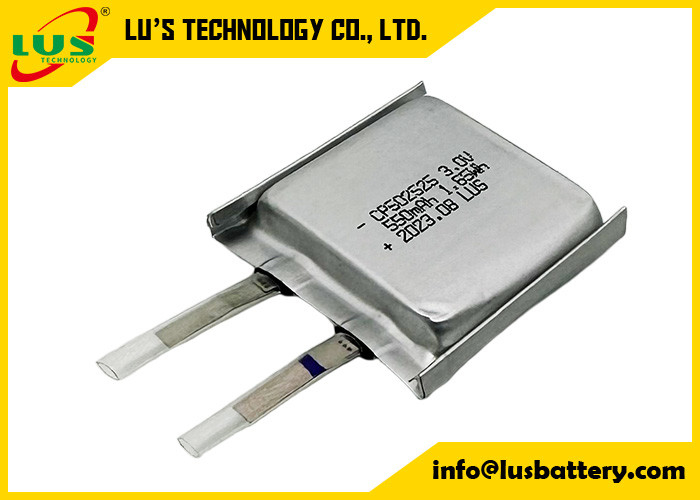Bateria preliminar 550 Mah Lithium Battery Non-Rechargeable Battery da bateria de lítio CP502525 3v Li-MnO2 para o brinquedo eletrônico