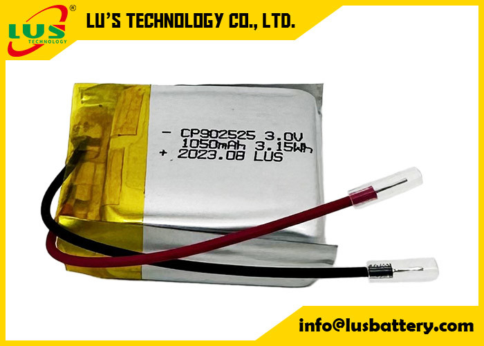 Bateria flexível de iões de lítio de 3,0 V para dispositivos digitais CP902525 CP902222 CP903030