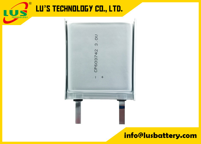 Bateria flexível de iões de lítio de 3,0 V para dispositivos digitais CP603147 LiMnO2 Bateria de células ultrafinas 3 V CP603147
