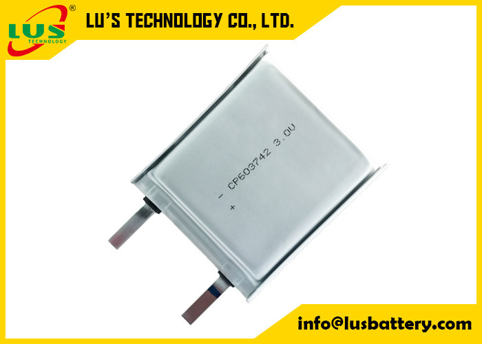 Bateria flexível de iões de lítio de 3,0 V para dispositivos digitais CP603147 LiMnO2 Bateria de células ultrafinas 3 V CP603147