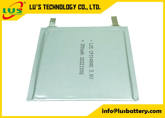 CP104848 3.0V 400mAh Limno2 Ultra Thin Não recarregável Soft Li-Mno2 Bateria de lítio plana 104848