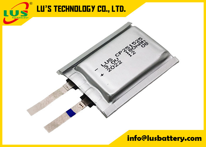 Célula ultra fina LiMnO2 3V CP251525 Bateria 150mah Célula de dióxido de lítio e manganês 3.0 Volt Bateria
