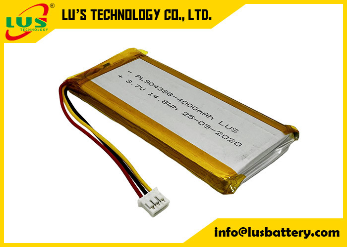 3.7 Volt 4000mAh Bateria recarregável LP904388 Bateria de iões de lítio 4000mAh 3.7V Bateria recarregável de iões de lítio polímero