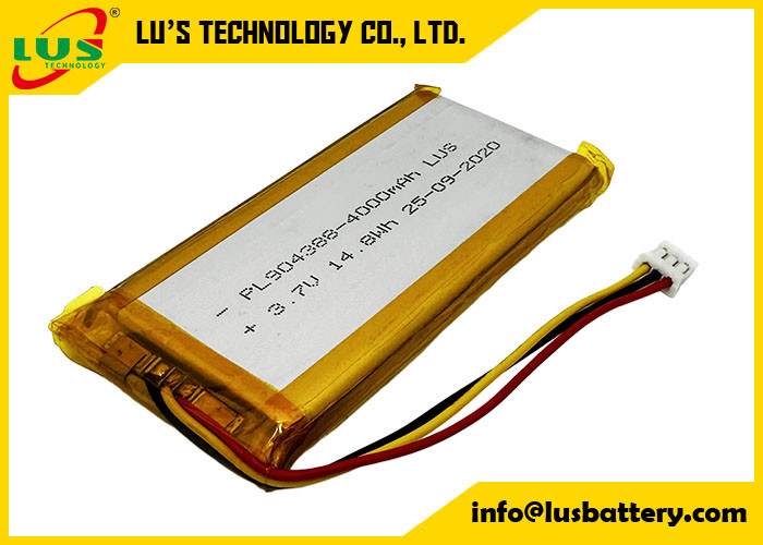 3.7 Volt 4000mAh Bateria recarregável LP904388 Bateria de iões de lítio 4000mAh 3.7V Bateria recarregável de iões de lítio polímero