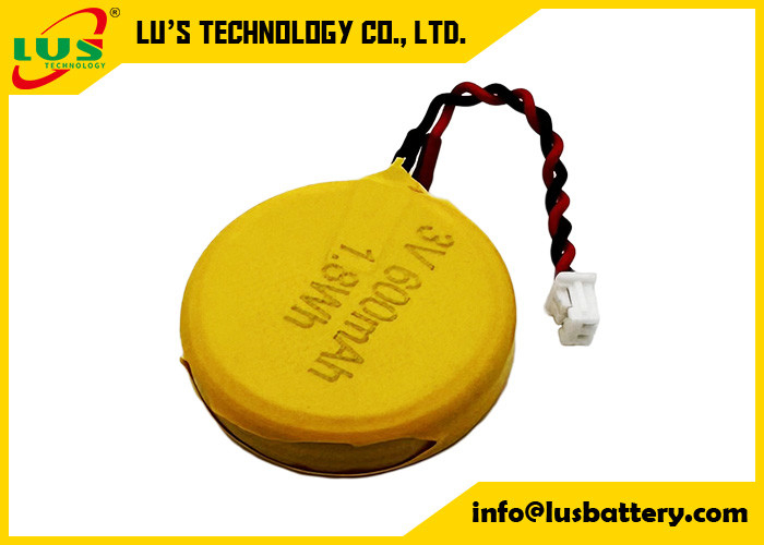 Hi-Capacidade Equivalente A IEC CR2450 CMOS Bateria CR 2450 BIOS Bateria de botão com cabo e conector para PCB