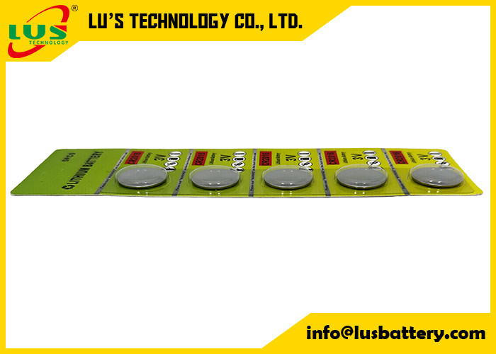Célula de botão de lítio CR2016 Fornece 3V Bateria de célula de moeda de lítio CR2016 5 Pcs Blistcard Pack