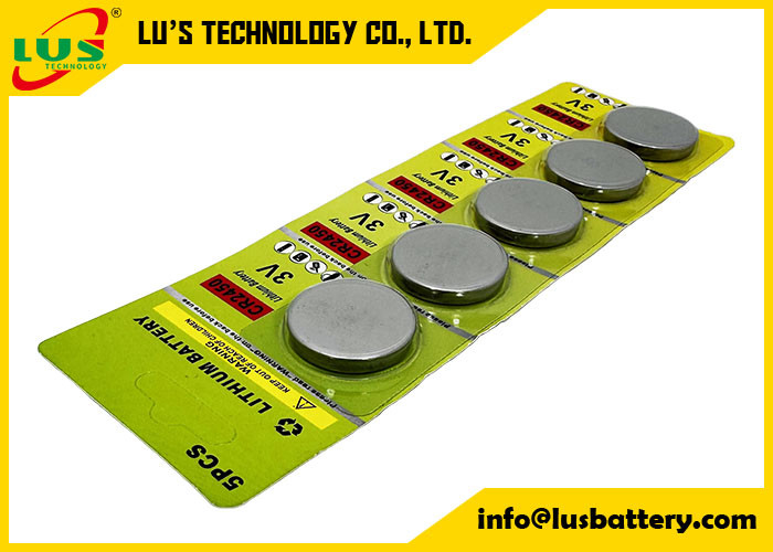 CR2450 Bateria de lítio 3v ECR2450 Baterias para ESL bateria de célula de moeda de lítio CR2450 em Cartão de Célula (5 PCs Pack)