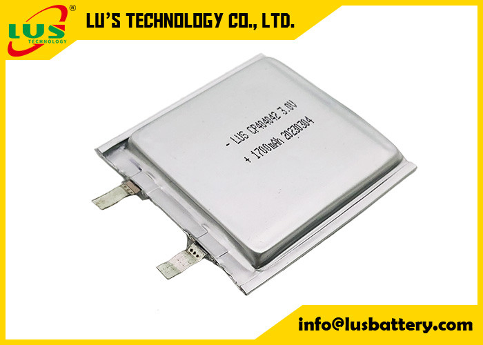 Bateria de lítio 3V Ultra Slim Batteries 1700mAh CP404040 célula de bateria metálica de lítio em embalagem macia