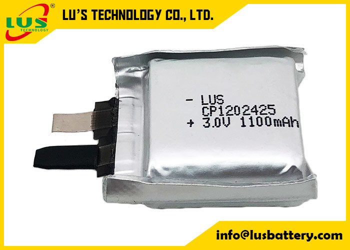 Bateria fina prismática CP1202425 Não recarregável Bateria primária 3,0 volts 1100mah célula de lítio de polímero não recarregável