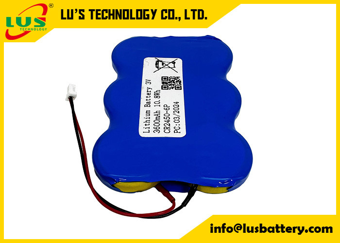 CR2450 em paralelo CR2450-6P Bateria de bateria de botão de lítio 3V personalizada