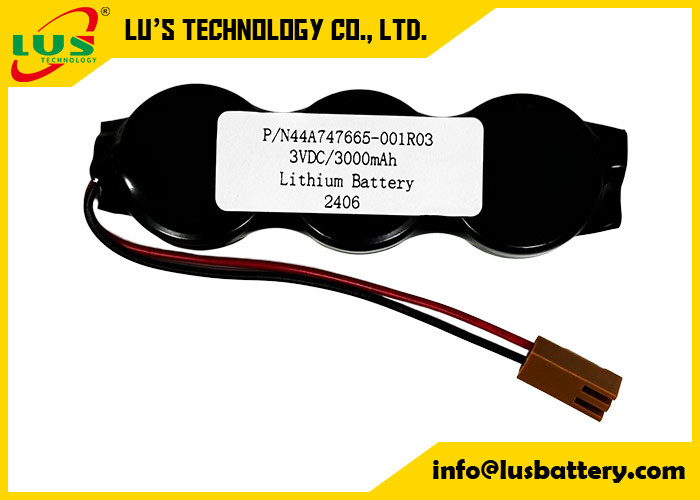 P/N44A747665-001R03 3VDC bateria de lítio de 3000mah CR2477-3P bateria de célula de moeda OEM