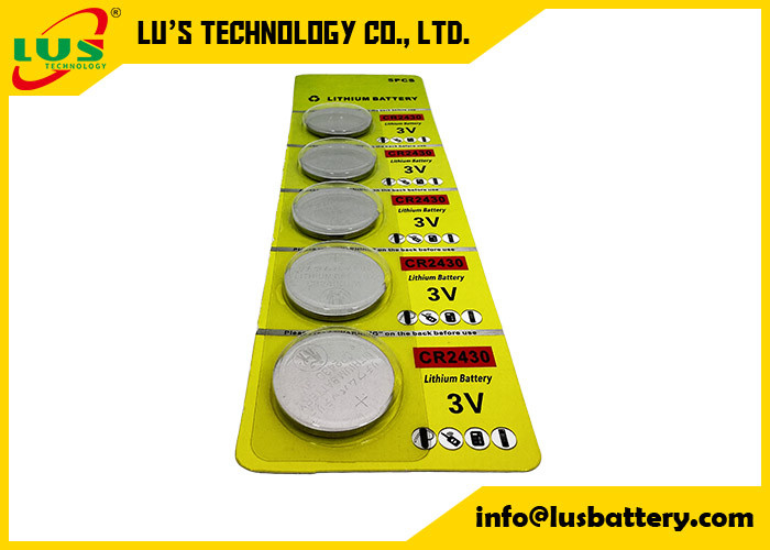 CR2430 Lithium Coin Button Bateria de célula de 280mah substituição se encaixa CR2430 L20 Bateria de 3 volts