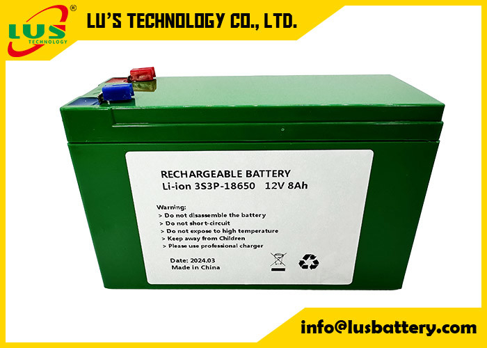 Bateria recarregável de 12V 8Ah para energia solar/eólica Baterias de íons de lítio 12 volts 8ah