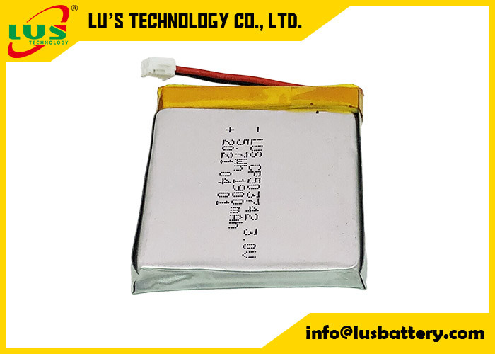CP503742 3V 1900mAh Bateria de lítio de célula fina especializada 3 volts Bateria de lítio plana 3V CP503742