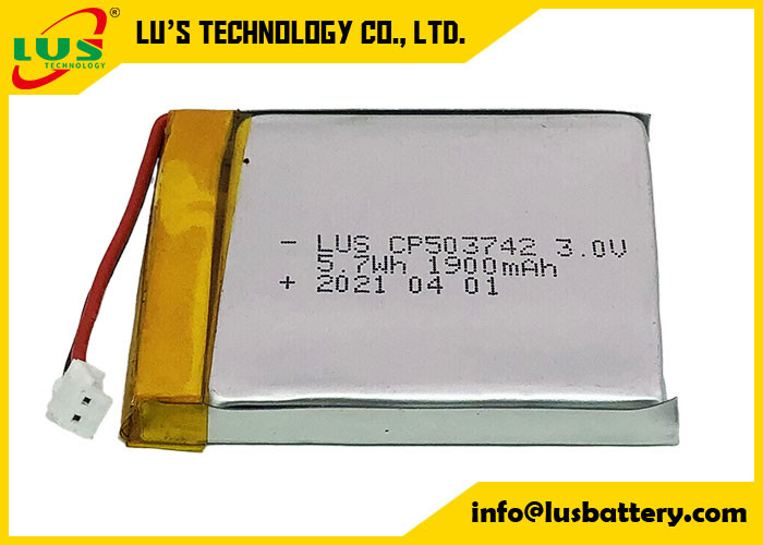 CP503742 3V 1900mAh Bateria de lítio de célula fina especializada 3 volts Bateria de lítio plana 3V CP503742