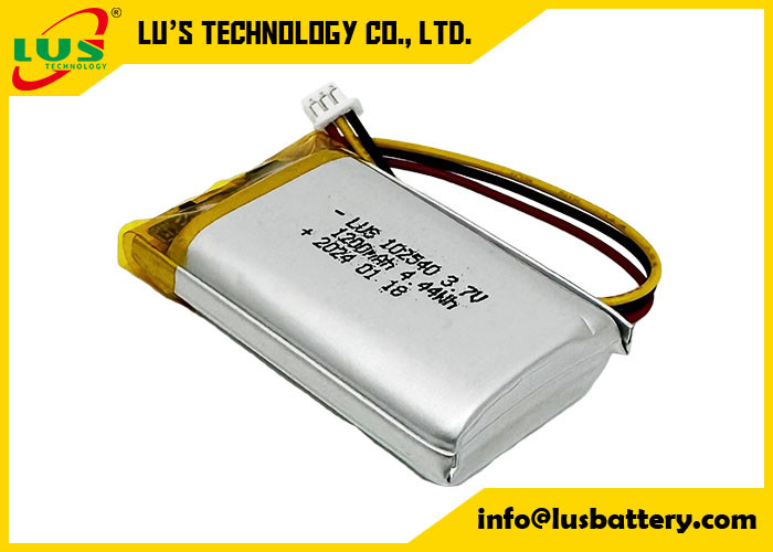 Bateria recarregável de polímero de lítio LP102540 3.7V 1200mAh 4.44Wh 3.7 V Bateria Lipo OEM