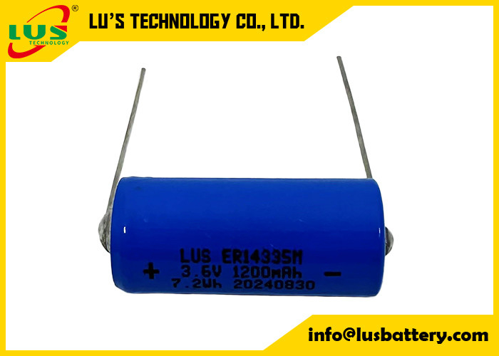ER14335 3.6V 1.65Ah 2/3AA Bateria de Lítio Botão superior com personalização de Chumbo Axial Bateria Lisocl2 ER14335