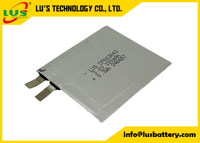 CP063643 3,0 volts 100mAh Bateria de lítio pequena 3V CP063643 Bateria ultrafinha para IOT/RFID