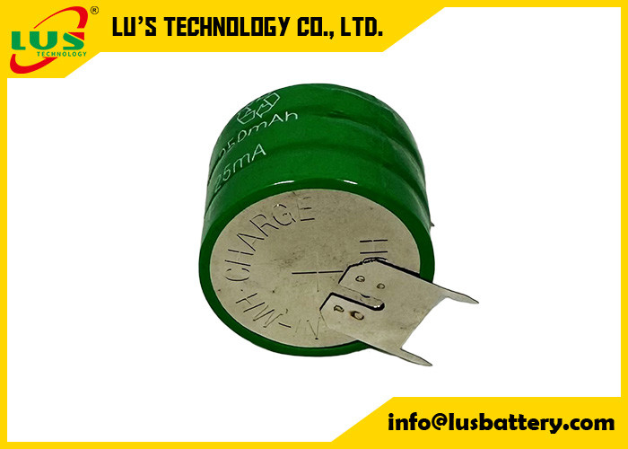 Célula de botão (recarregável) 250H NiMH 250 mAh 3.6V Ni-MH Pacote de célula de botão recarregável OEM