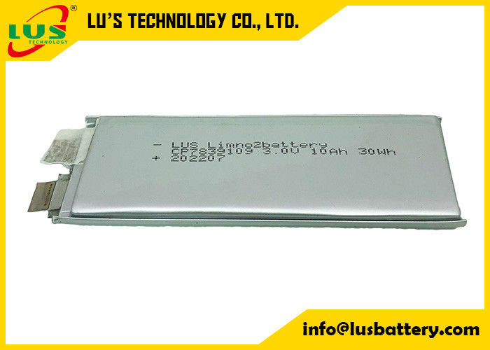 CP7839109 3,0 V Bateria primária Li-MnO2 10AH 3 V Soft Pack limno2 bateria CP7839109