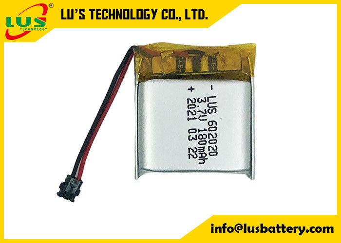 Bateria recarregável de polímero de lítio LP602020 3,7V 180mAh, bateria de lítio 180mah 3,6V