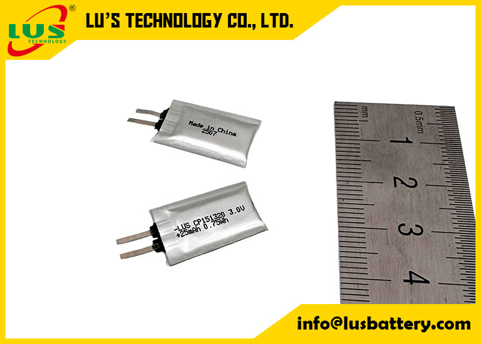 Bateria de célula ultra fina 3.0V 25mAh Cp151320 Bateria primária de lítio CP151220 bateria limno2