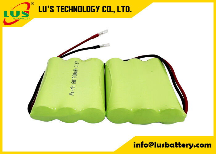 3.6volt 1500mah rechargeable battery AA size NIMH battery pack 3.6V customized