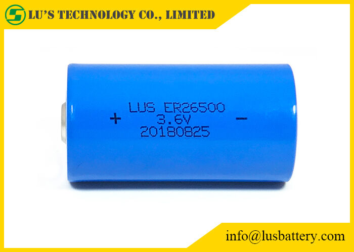 Baterias da bateria 3.6v 9000mAh lisocl2 do cloreto de Thionyl do lítio do tamanho de ER26500 C para a medida de serviço público