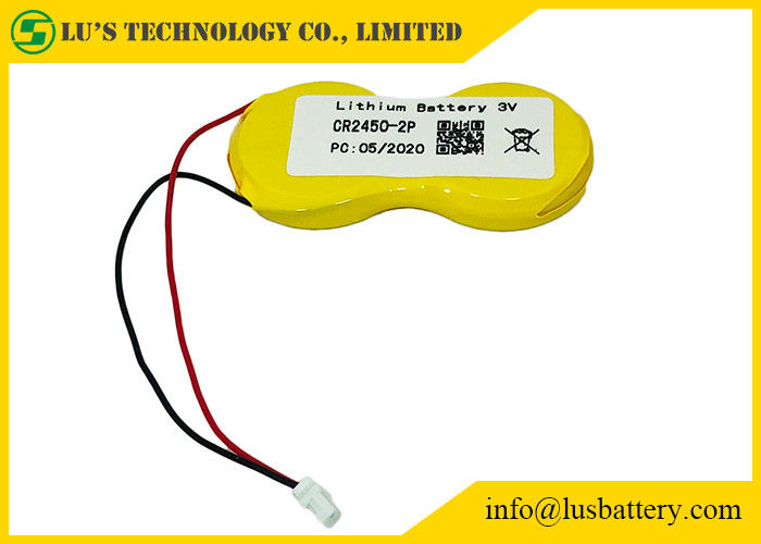 Pilha do botão do lítio de ECR2450 Limno2 1200mah 3v para etiquetas