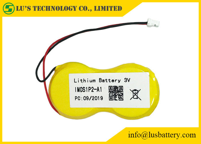 Pilha 1200mah 3.0v da moeda do lítio do botão de CR2450-2P com o conector dos fios JST