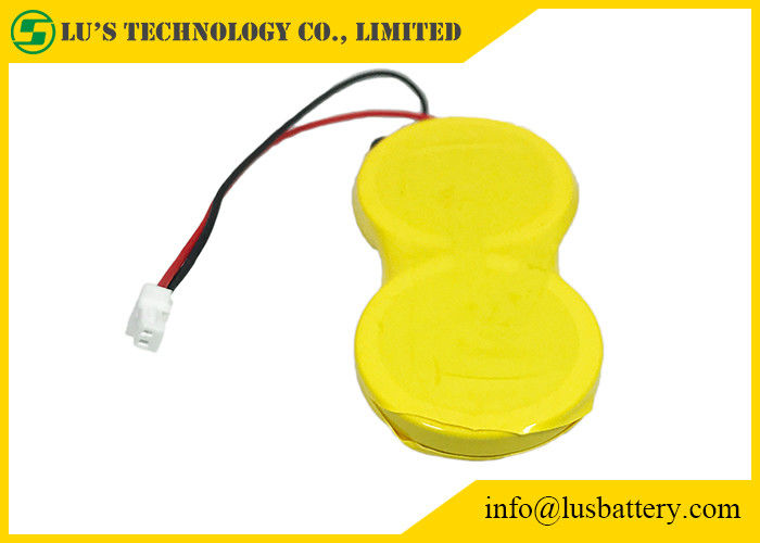 Pilha 1200mah 3.0v da moeda do lítio do botão de CR2450-2P com o conector dos fios JST