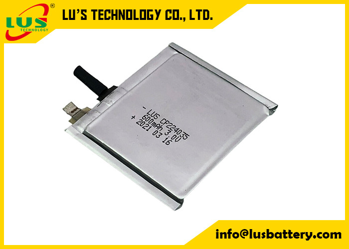 Bateria macia 3.0V 600mah CP224035 do bloco do manganês do lítio para chamar o localizador